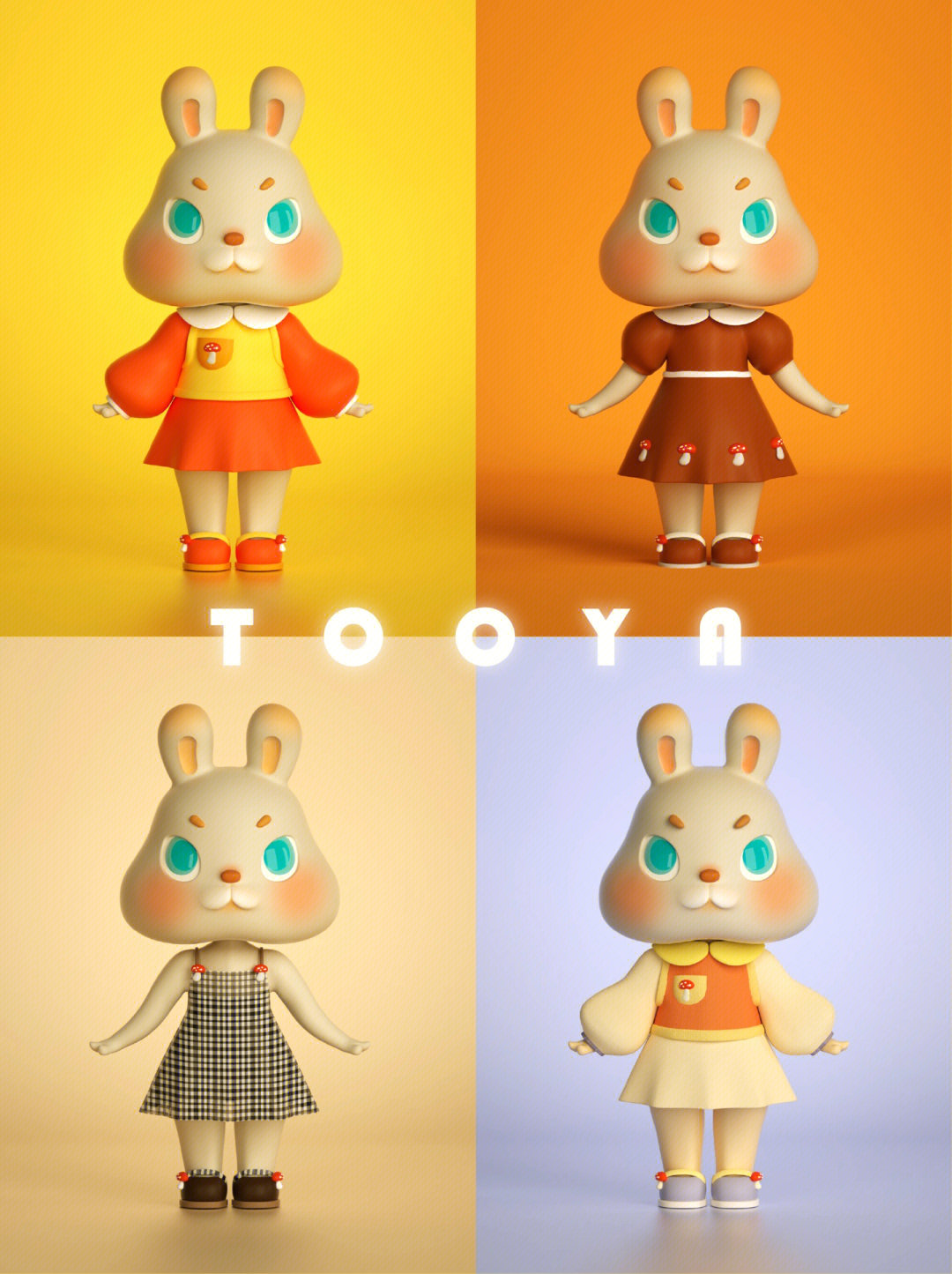 原创ip设计兔牙tooya兔子ip形象设计