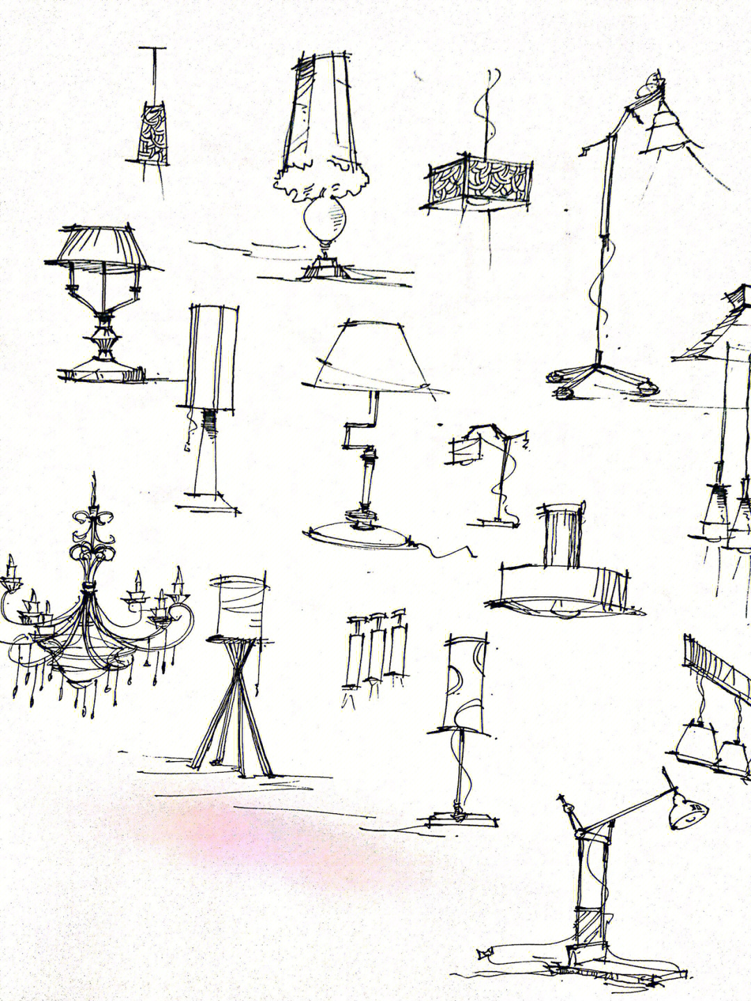 灯具设计手绘草图图片