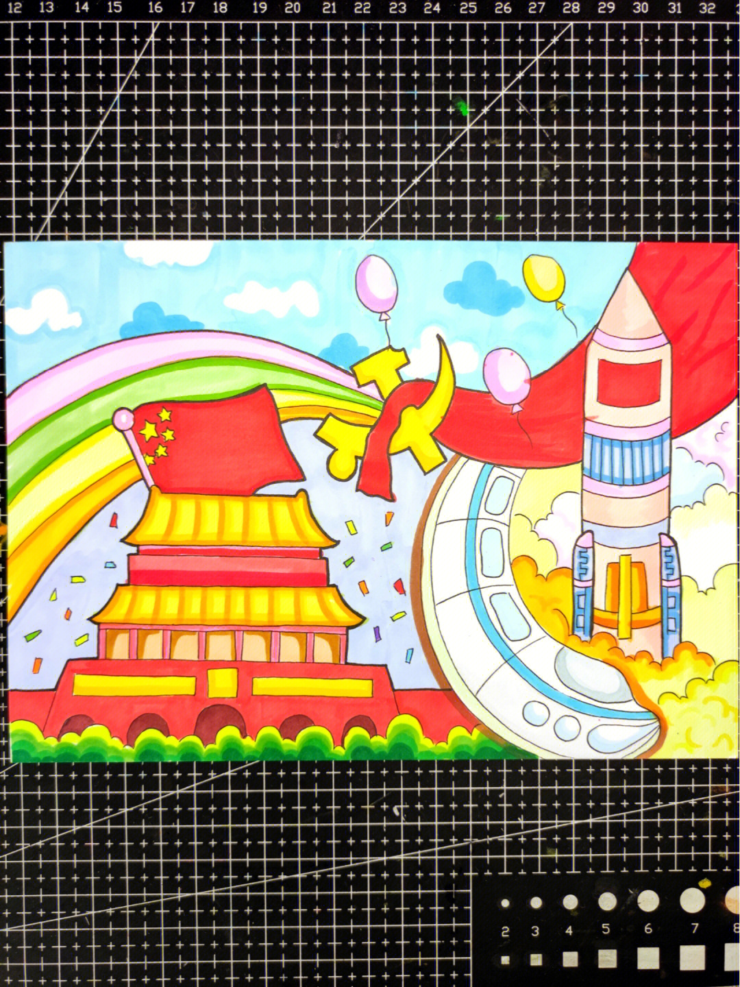 七一建党节幼儿园绘画图片