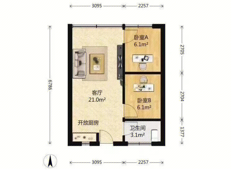 盐城小米公寓户型图图片