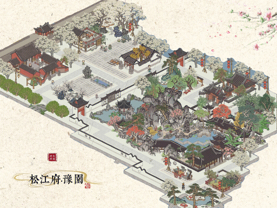 上海豫园平面图图片