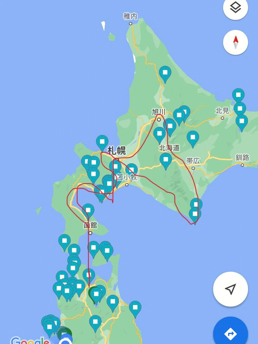 襟裳岬地图图片