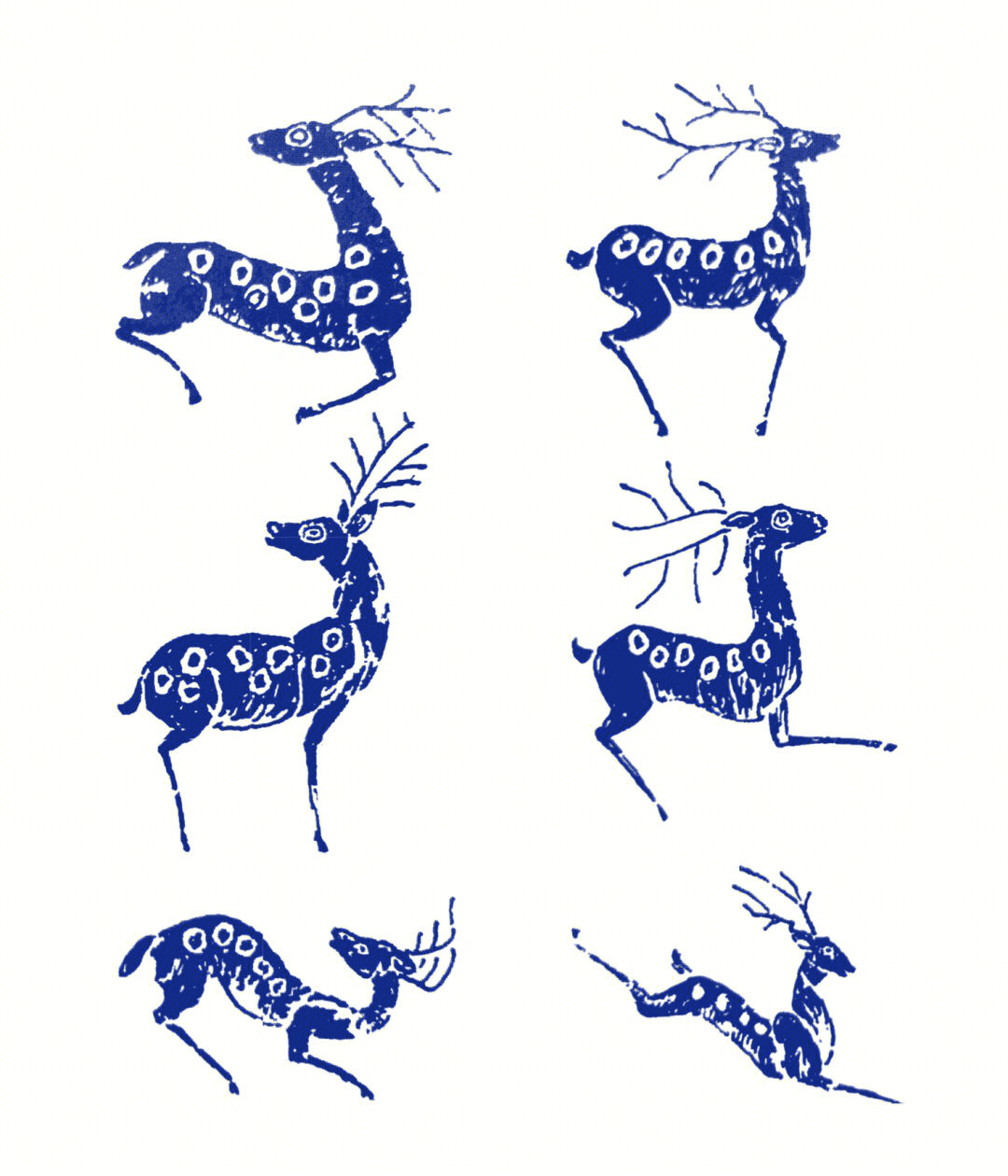 传统古典图案纹饰鹿纹一