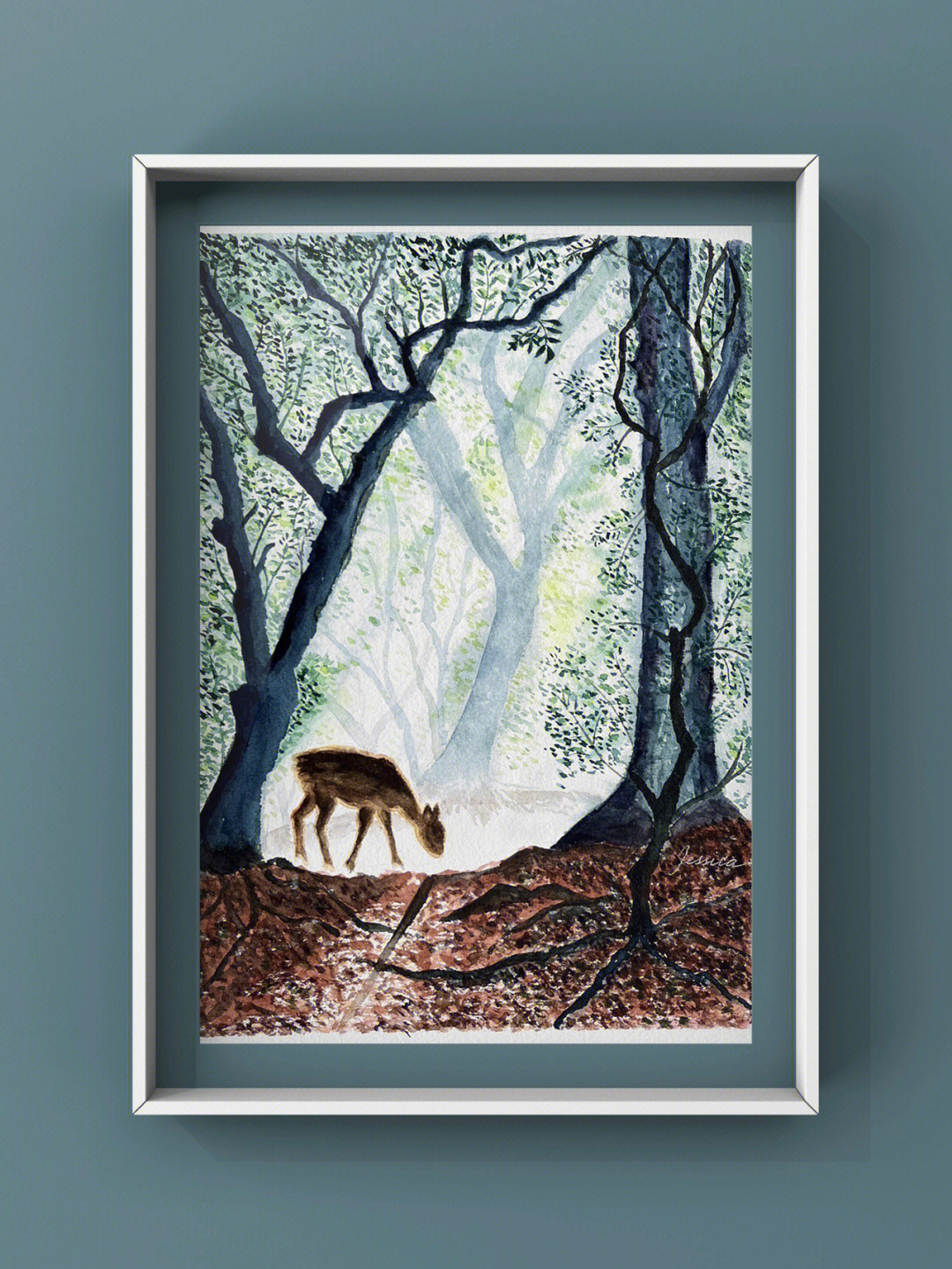 森林鹿的画法简单图片