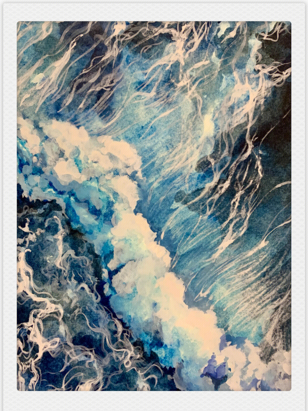 水彩画01海浪