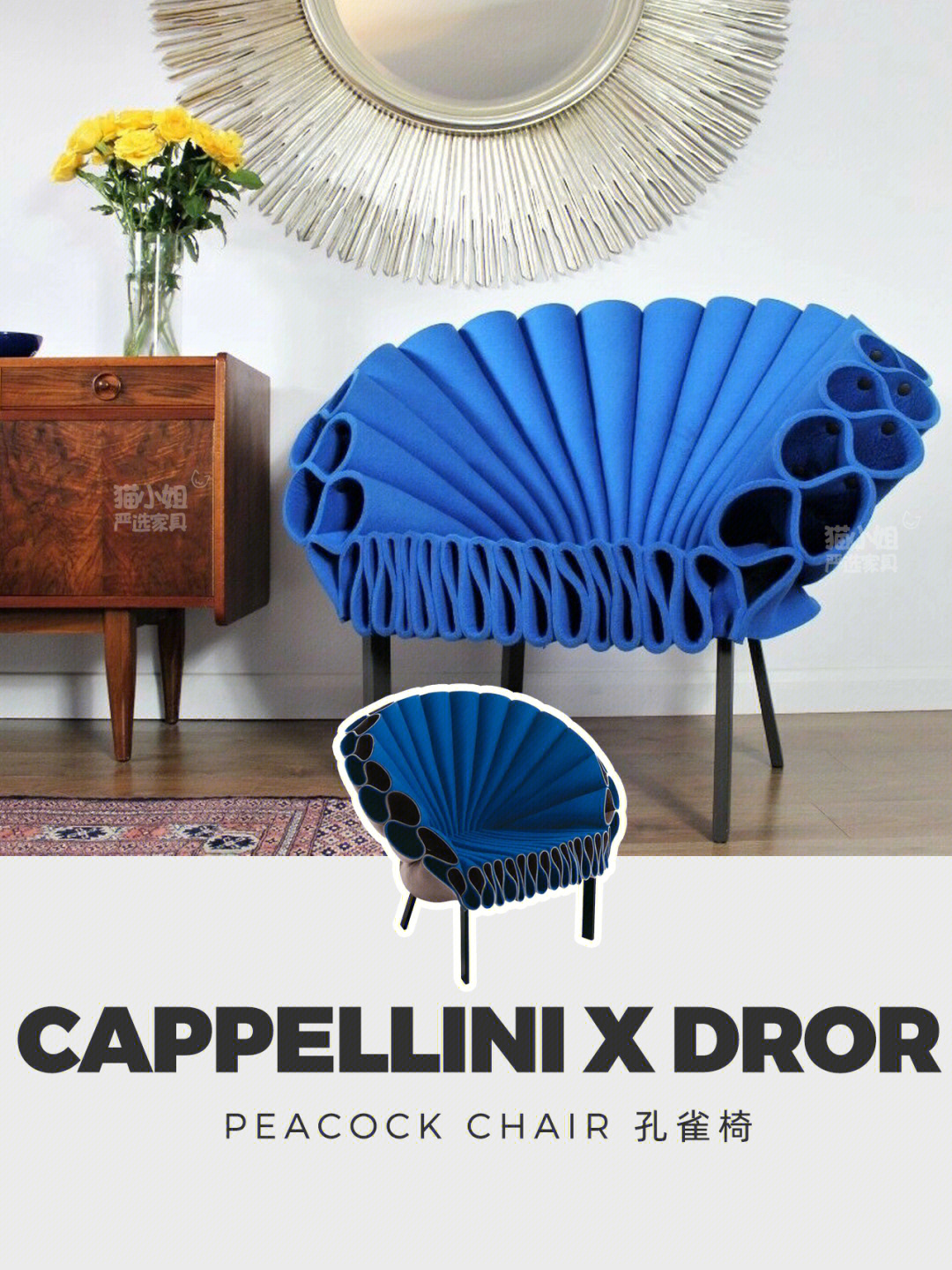 造型绝美的孔雀椅cappellinipeacock休闲椅