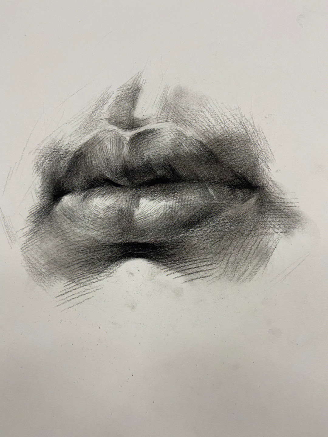 嘴的素描画法图片