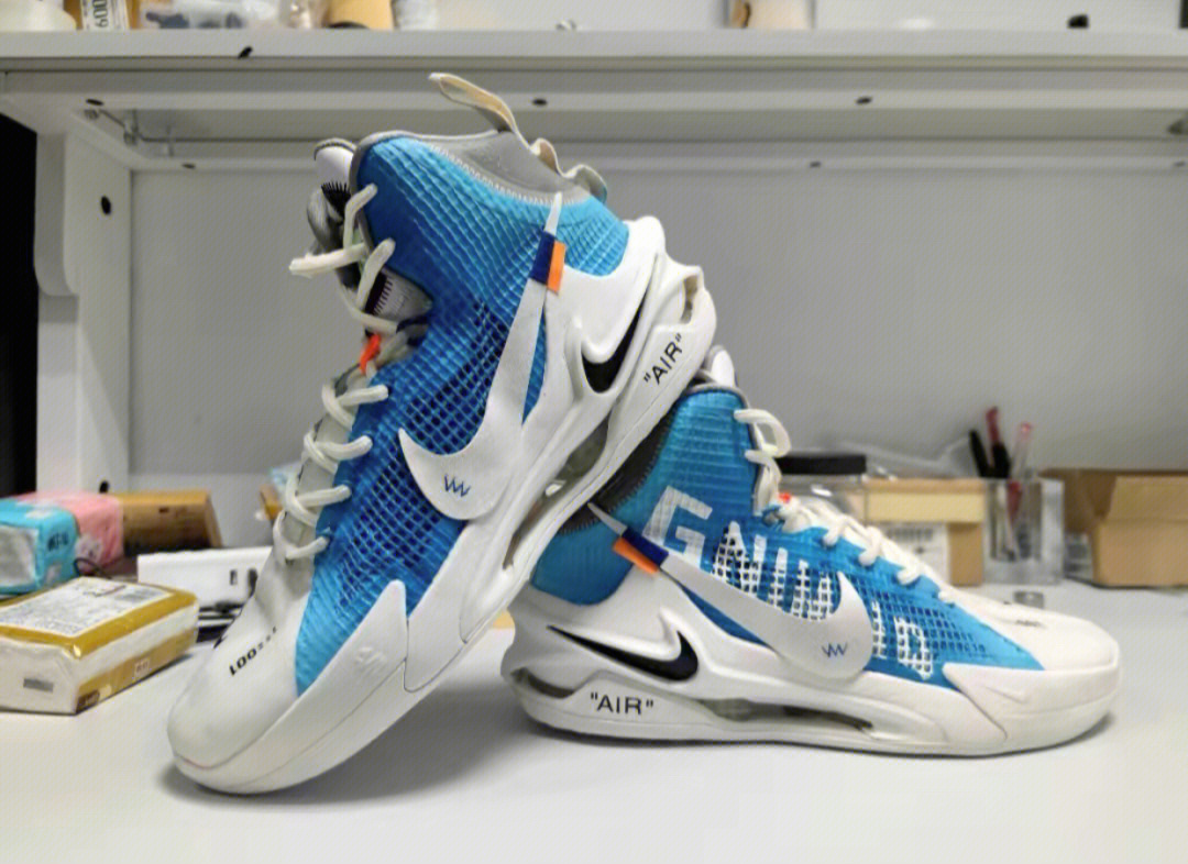 04耐克nike gt jump 联名耐克 nike ow1 北卡蓝定制深度化私人定制