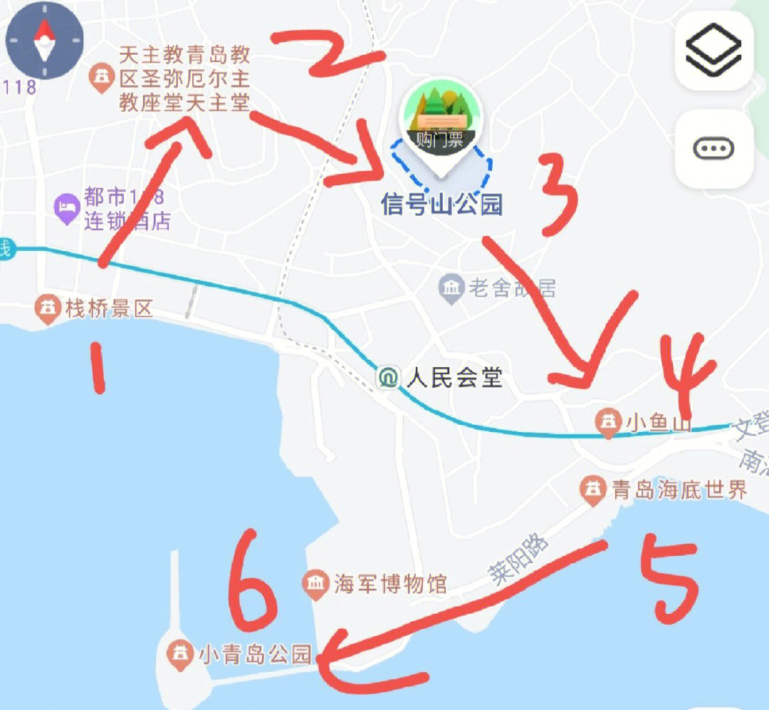 青岛三日游最佳路线图图片