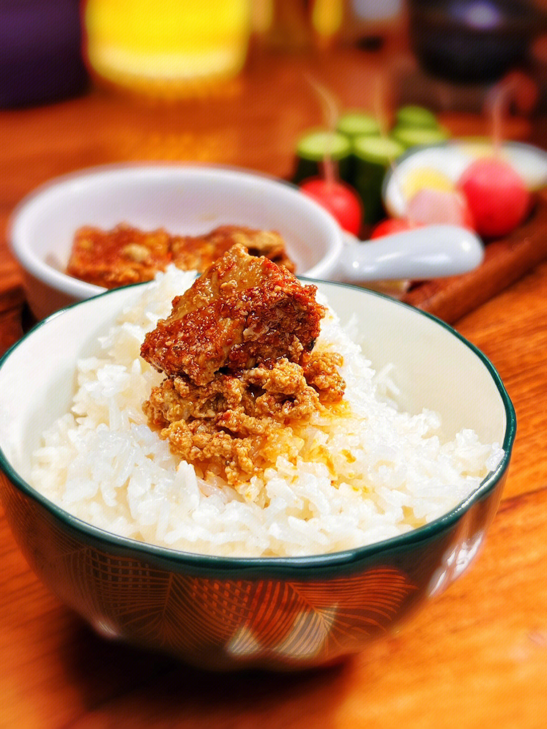 米饭加腐乳简简单单又是美美的一餐