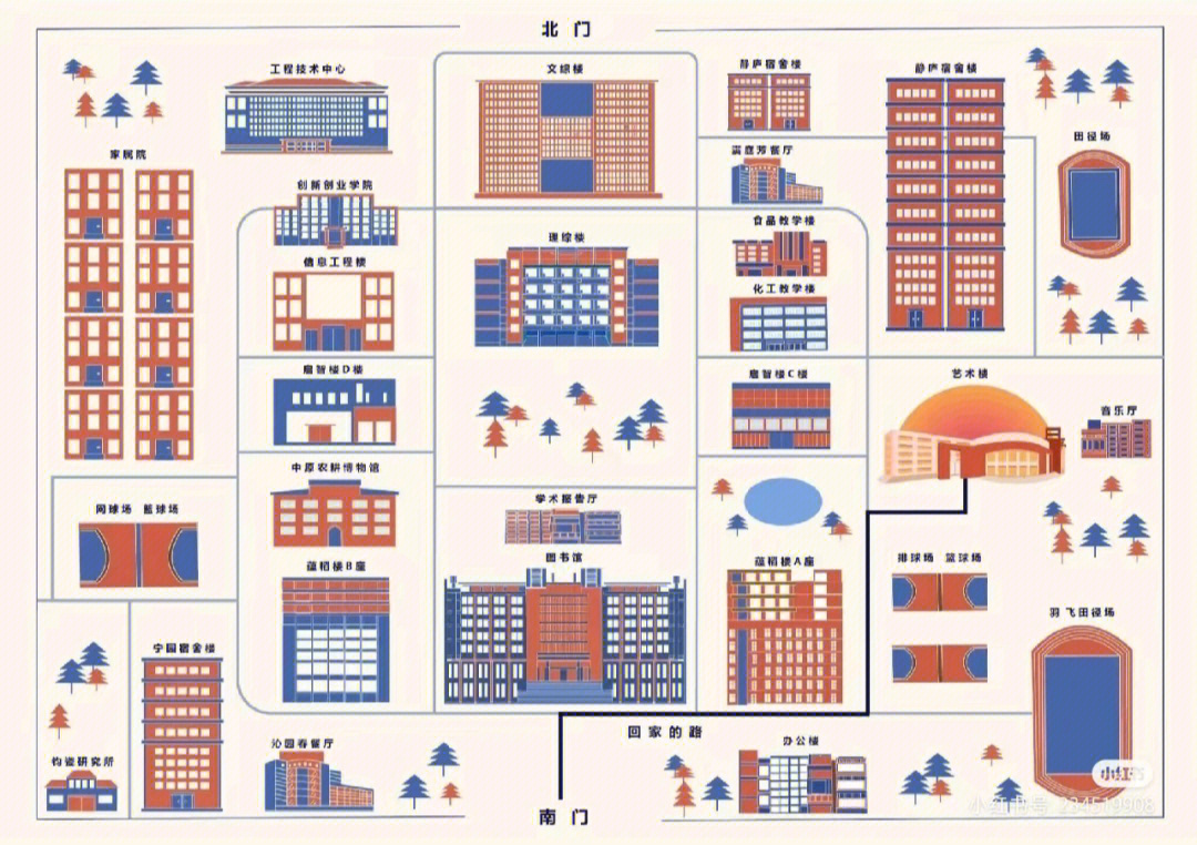 许昌学院地图平面图图片