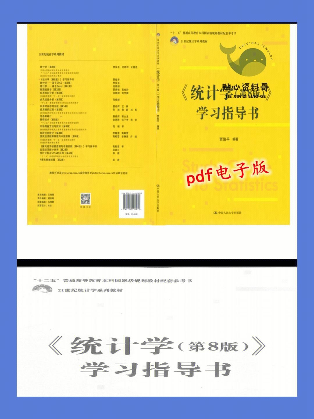 统计学贾俊平统计学第八版学习指导书pdf