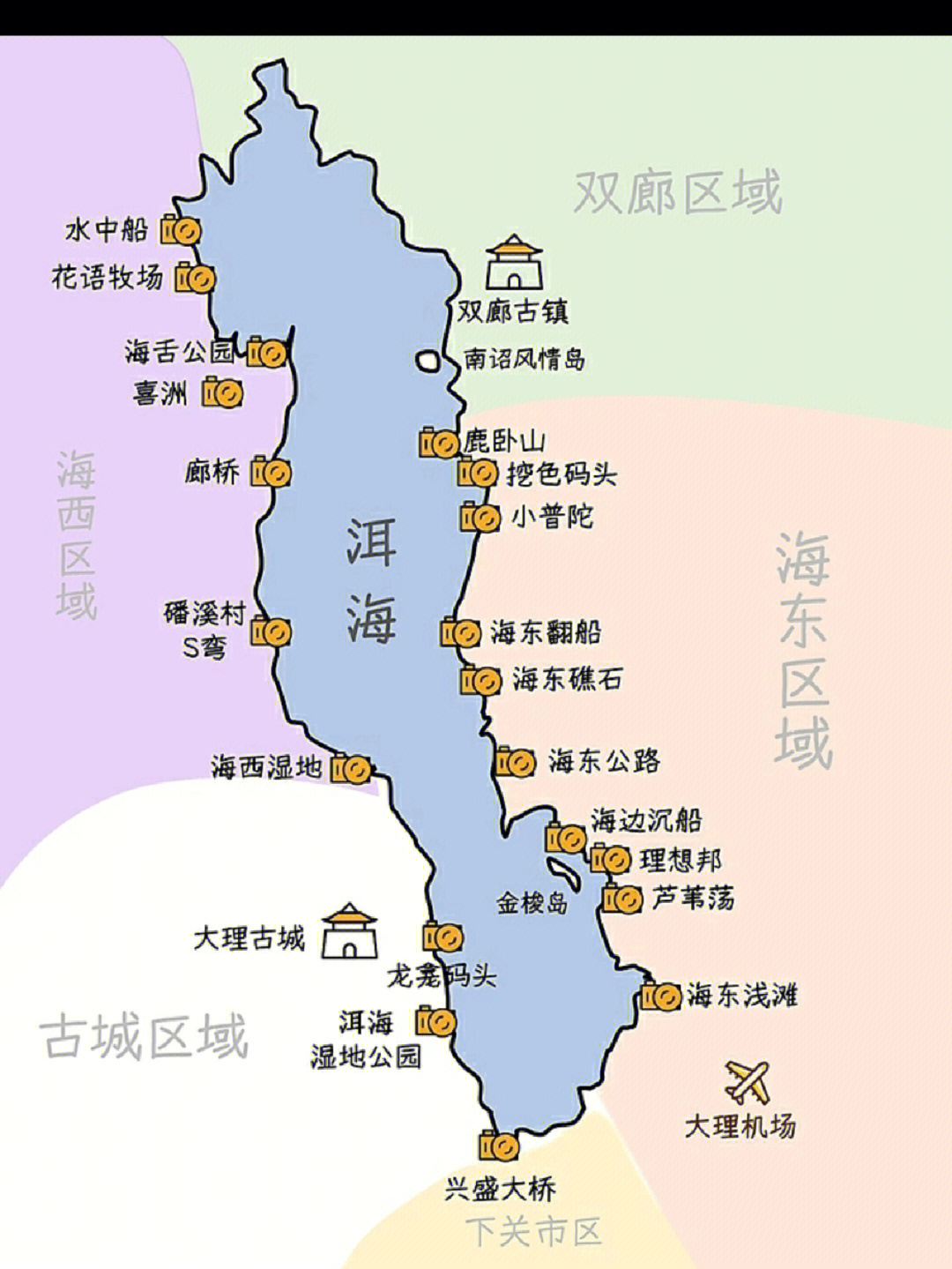 洱海生态廊道路线图图片