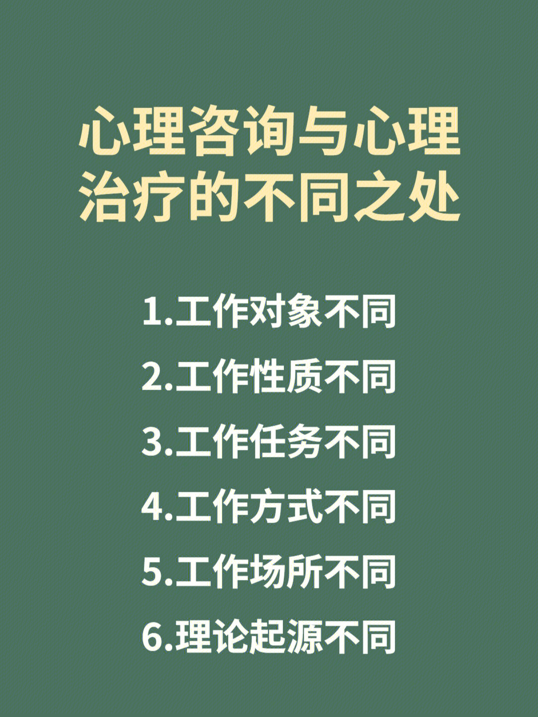 心理咨询的工作对象主要是正常人,心理问题较轻或以已康复的病人,心理