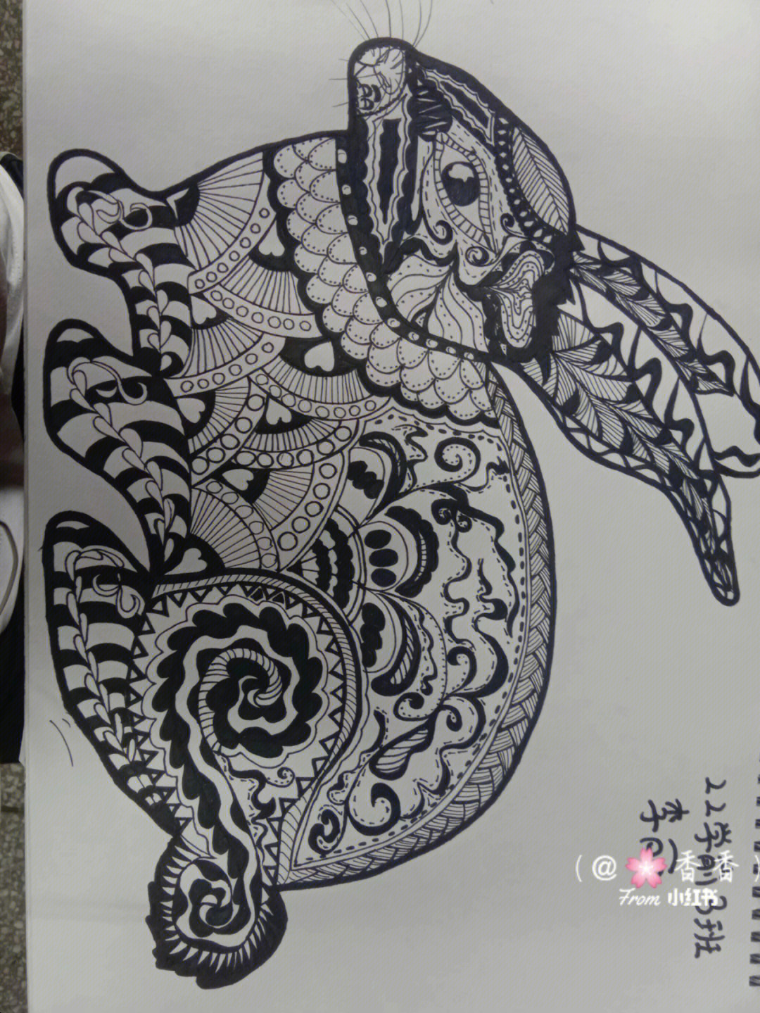 动物装饰画78线描画