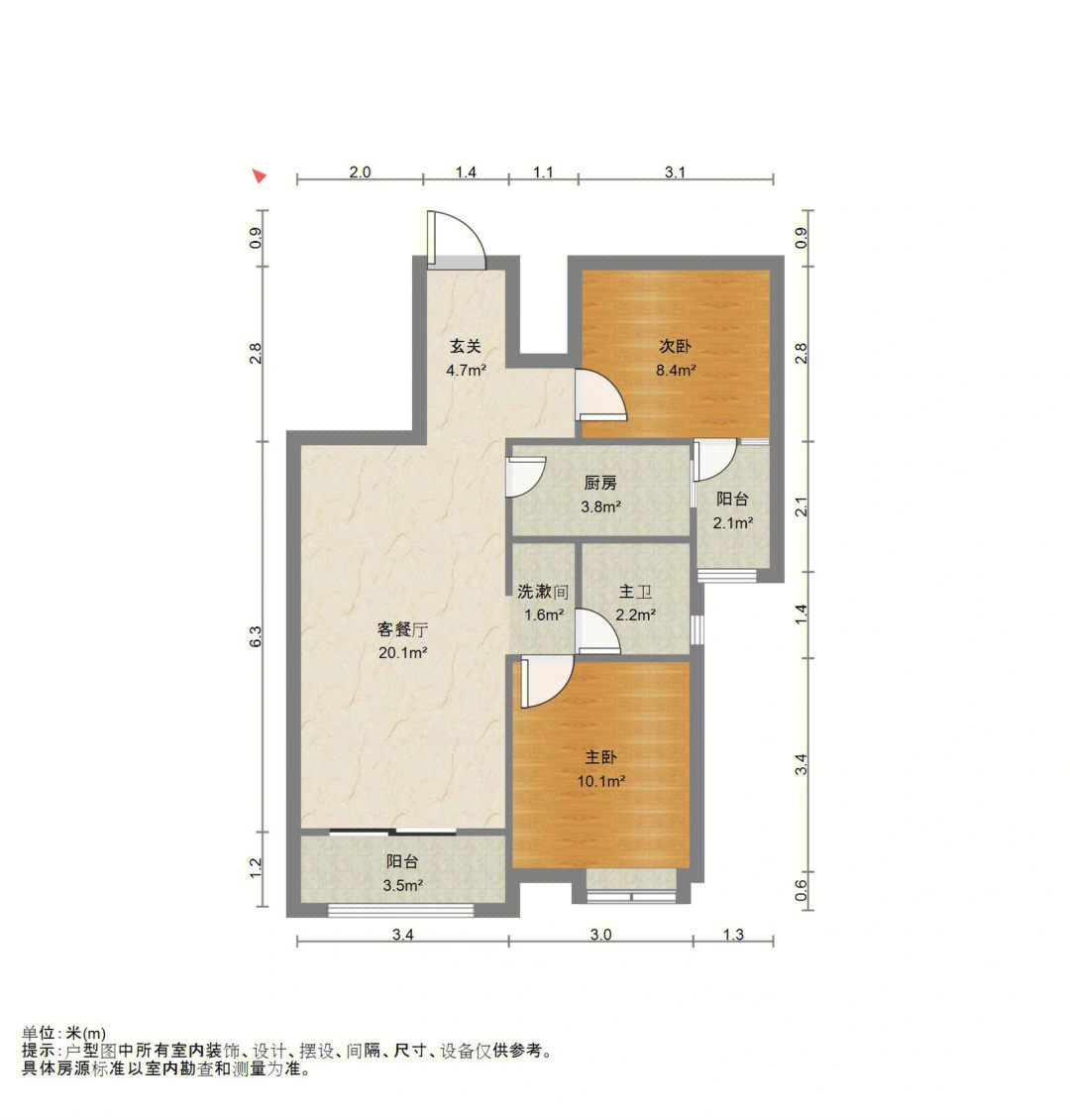 瑞景华府84平户型图图片