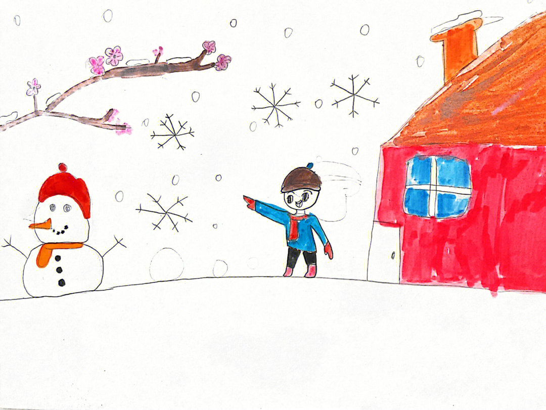 三年级冬天的一幅画图片
