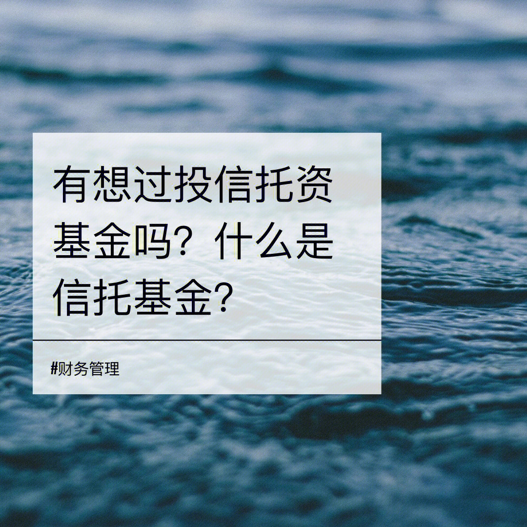 有想过投资信托基金吗