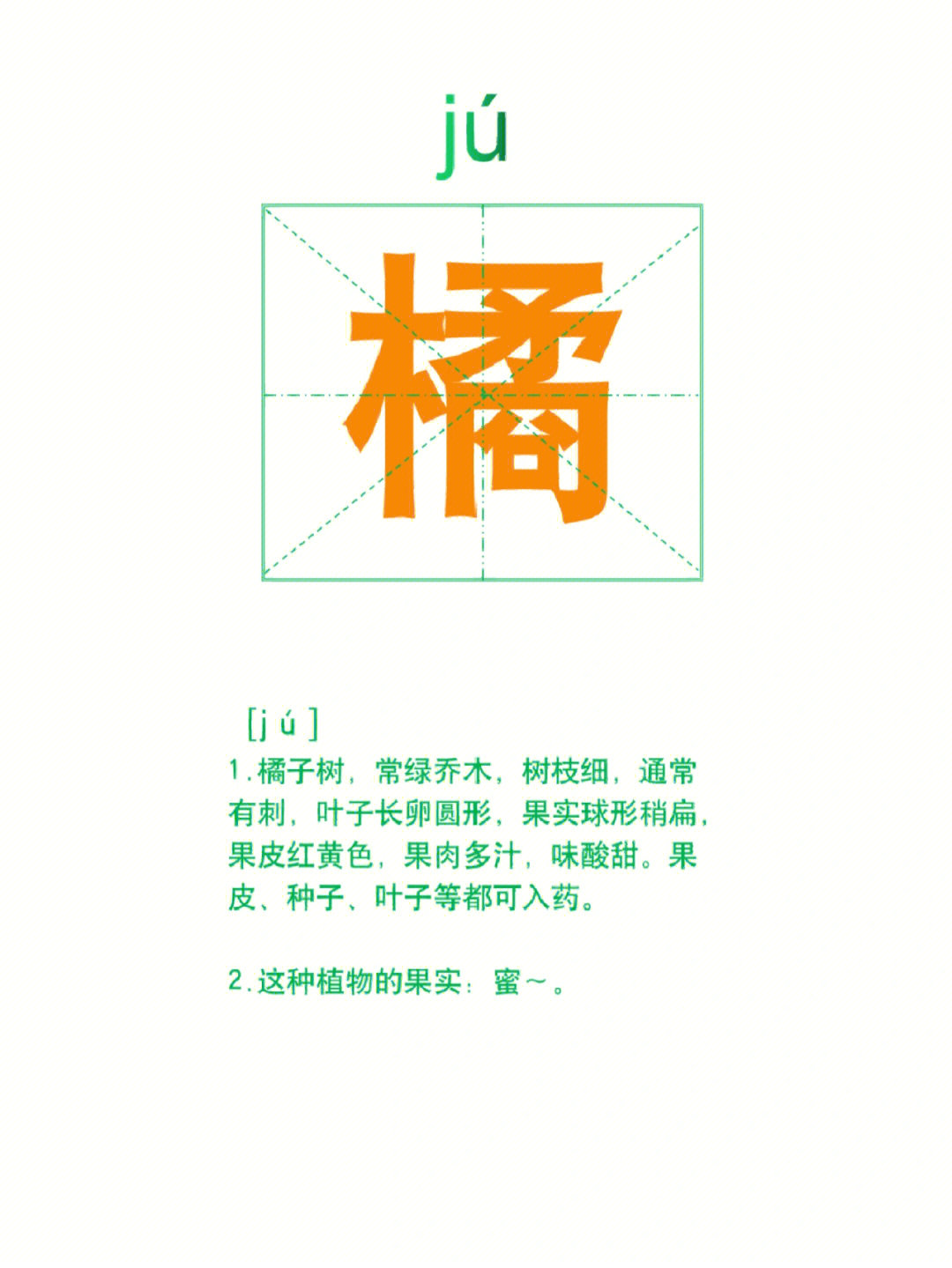 当"桔"读jú 时,是"橘"的俗体字,也就是通常所说的手头字(就是在民间