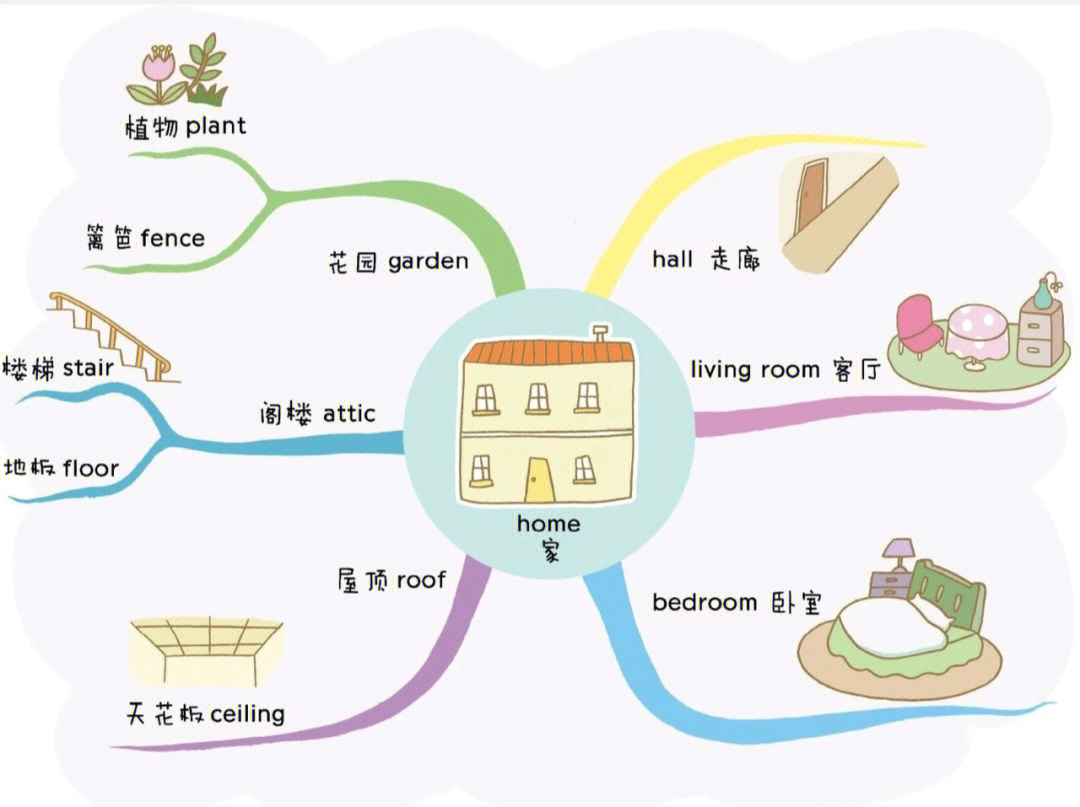 英语单词思维导图家庭篇