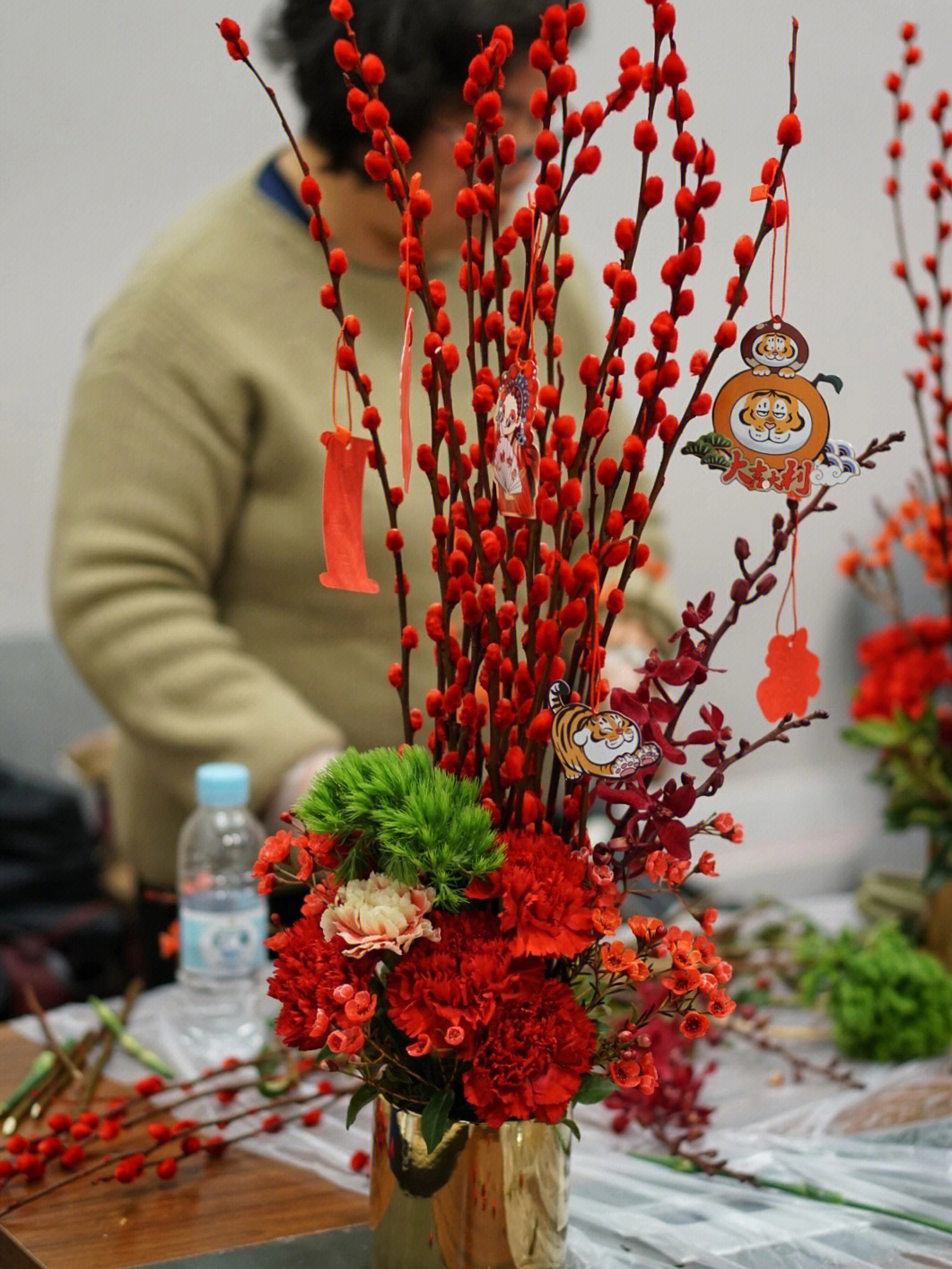春节插花活动主题图片