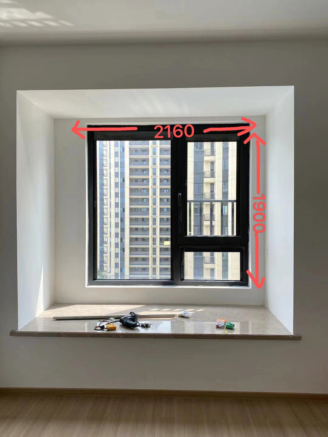 飘窗尺寸测量示意图图片
