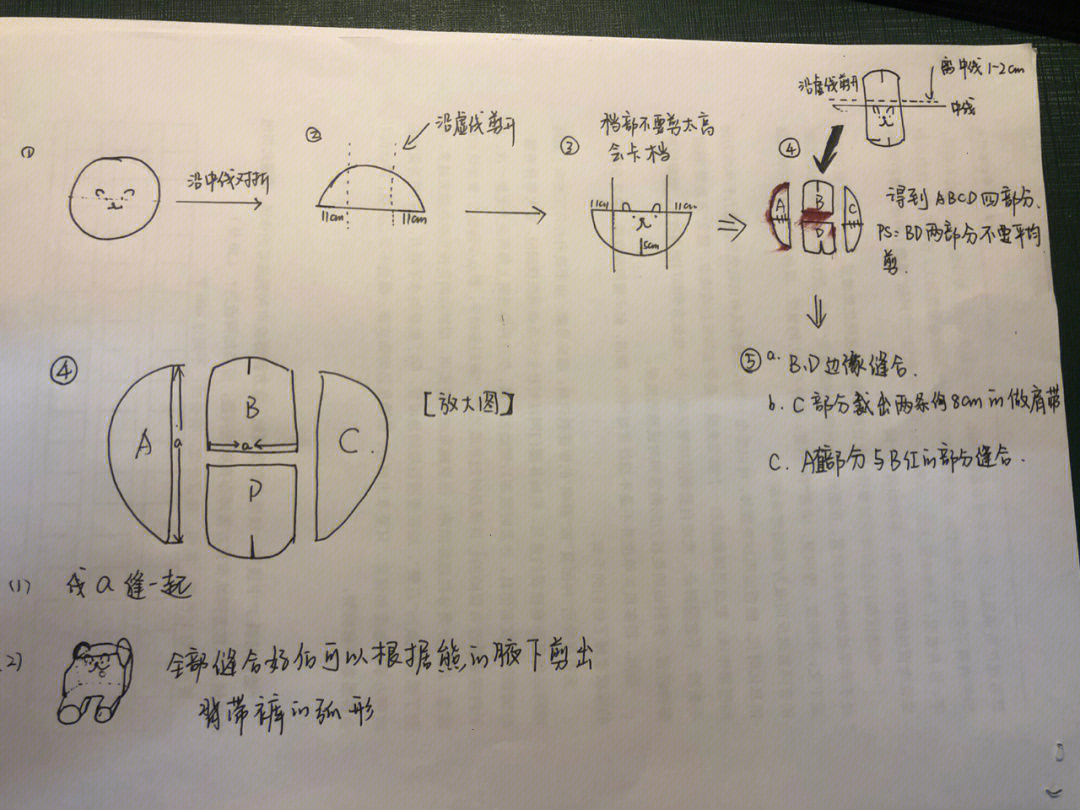 旧衣服做小熊图解步骤图片