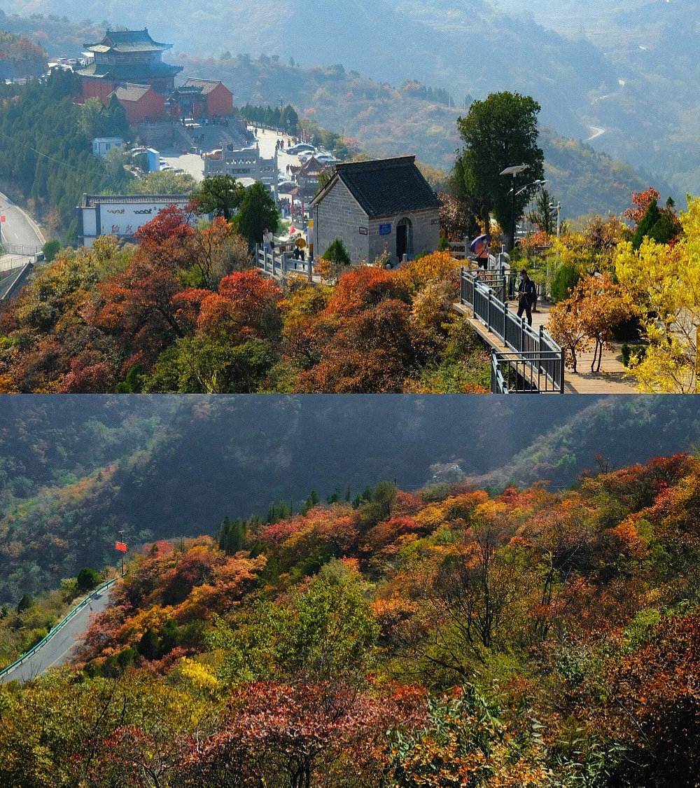 于是报了团去林州柏尖山一日游 山路还是挺长的 但都是柏油路很好走