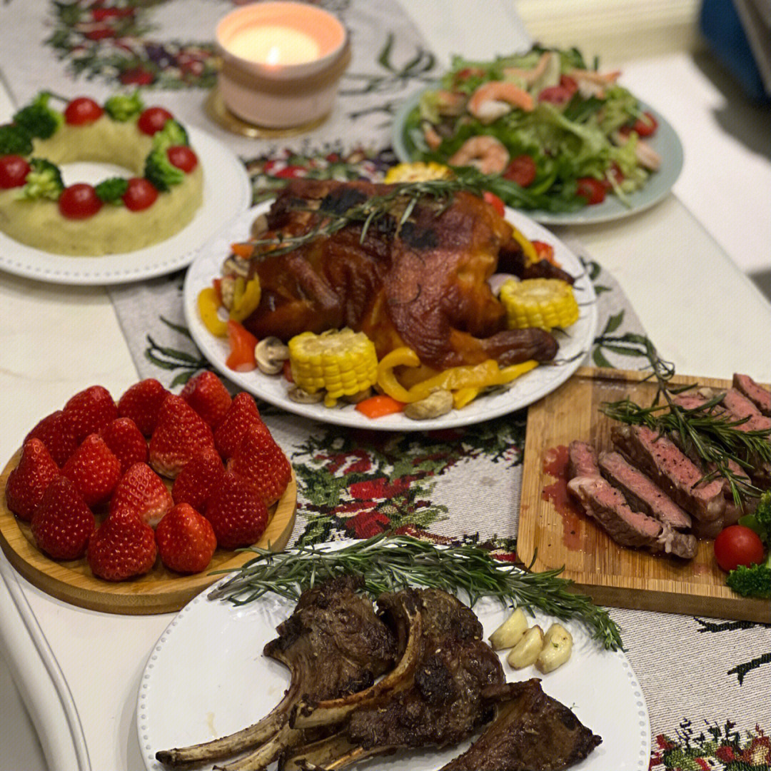 传统圣诞节晚餐菜谱图片