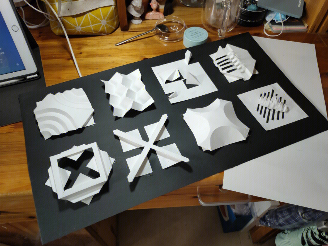 立体构成浮雕折纸教程图片