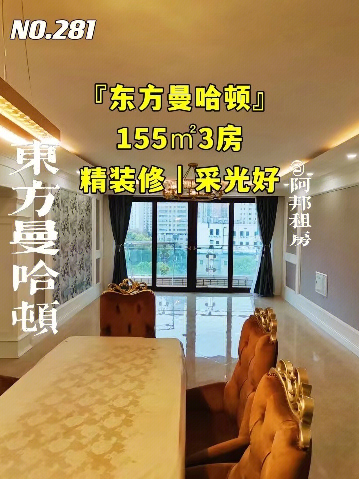 上海租房东方曼哈顿155㎡精装三房随时看