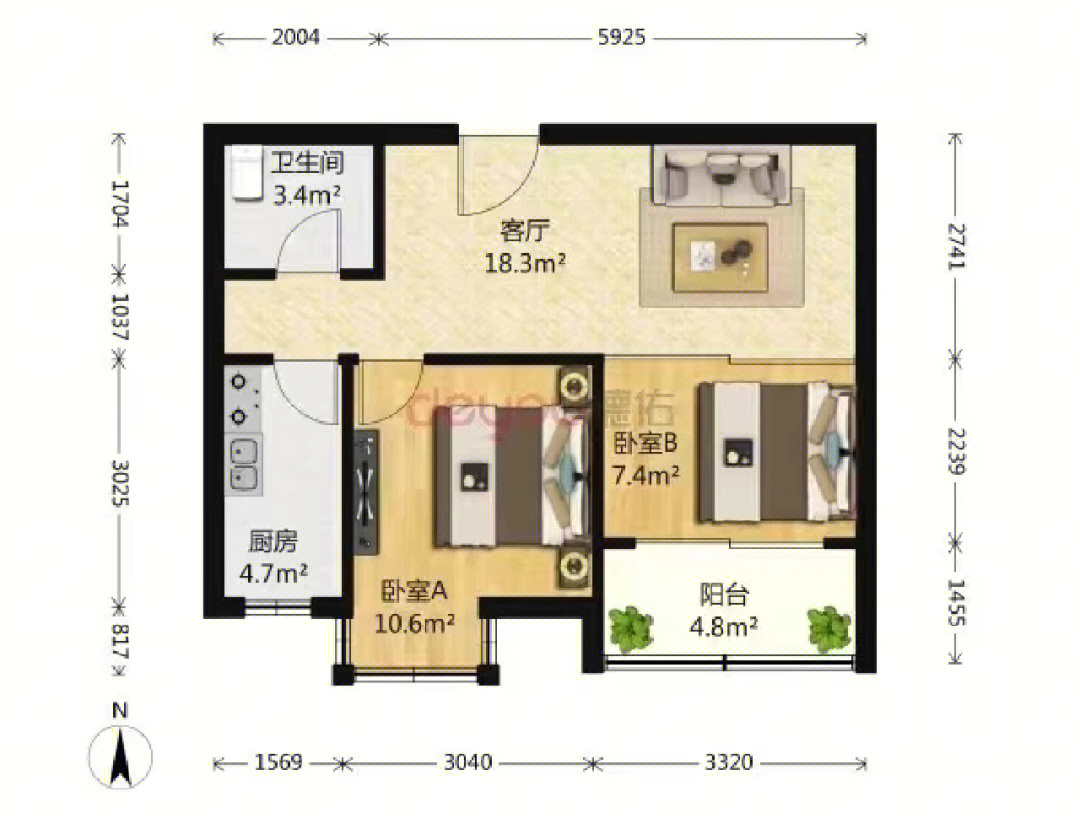 青岛海天中心住宅户型图片