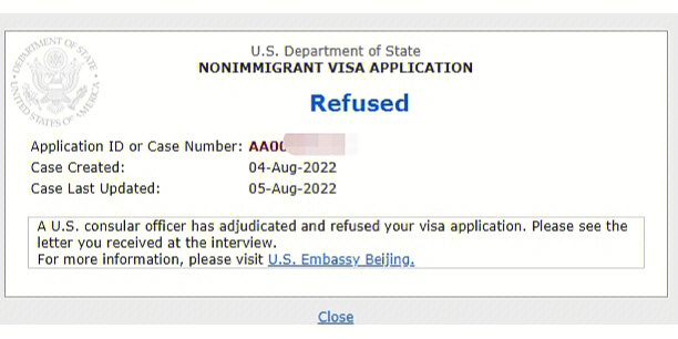 美国签证拒签反败为胜