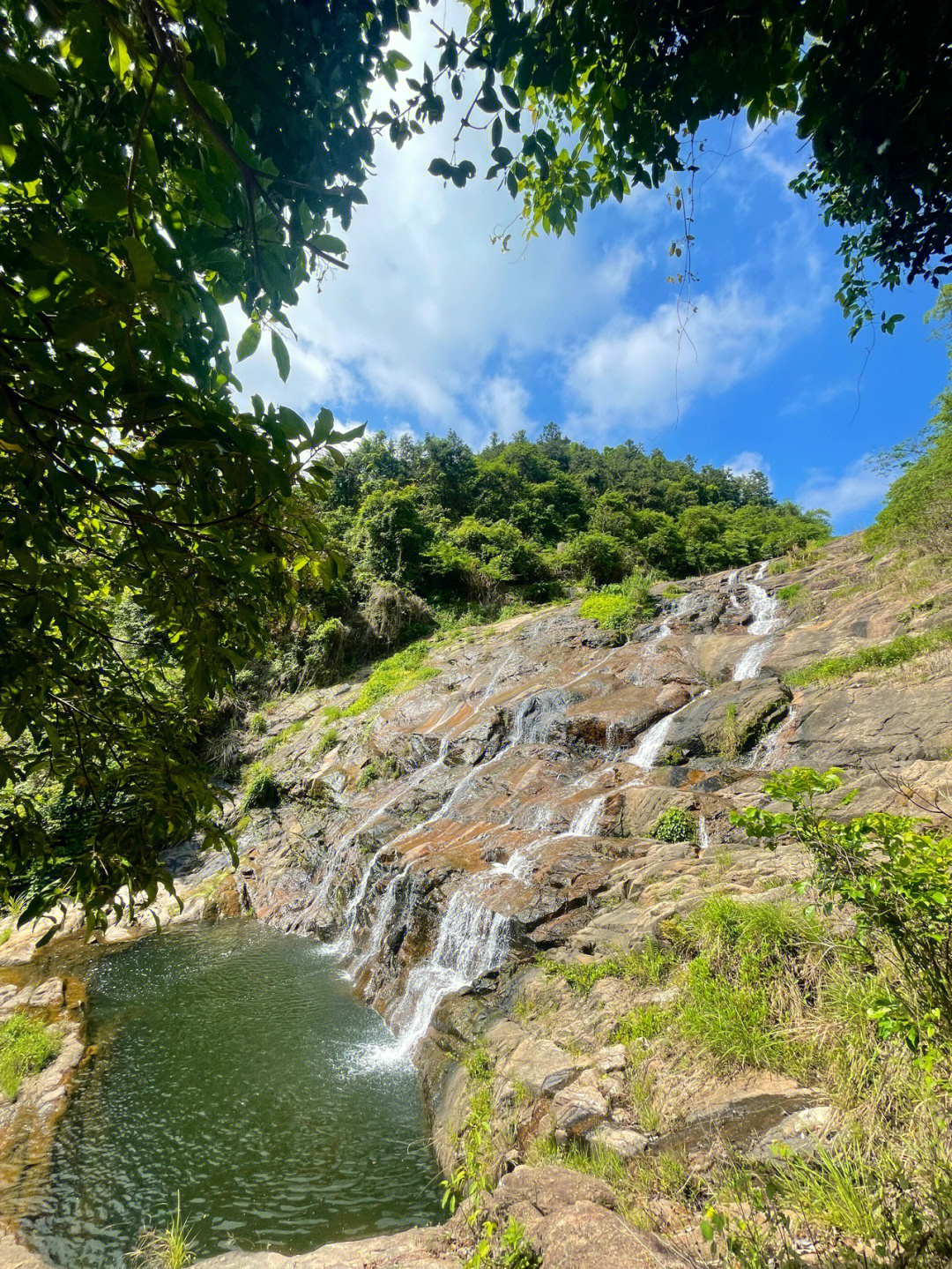 每周一山坪山马峦山瀑布群