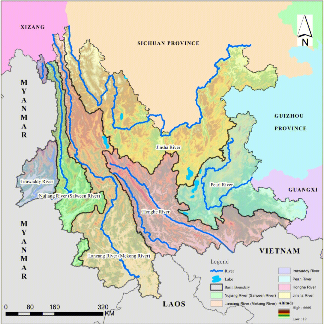 云南南盘江河流地图图片
