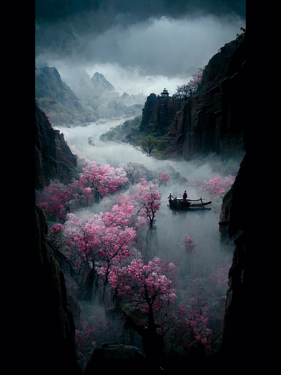 桃花源记桃花源景色图片