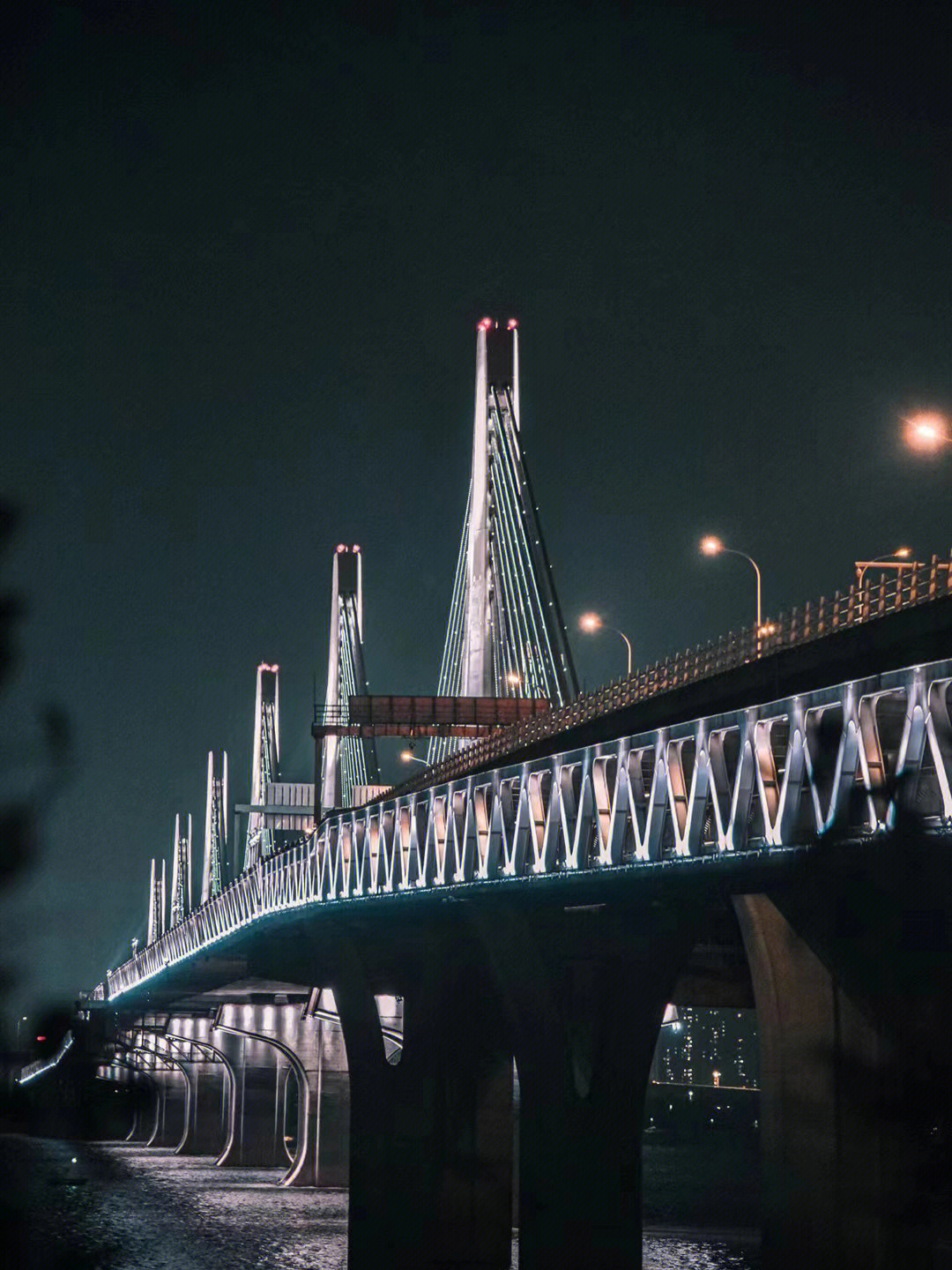 朝阳大桥夜景