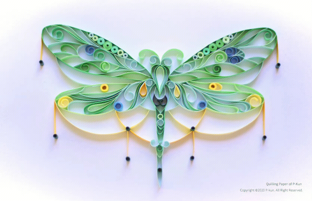 纸蜻蜓的做法 手工图片