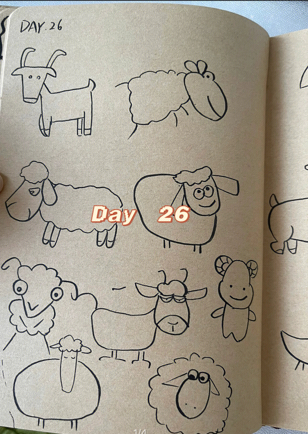 羊群的画法简笔画图片