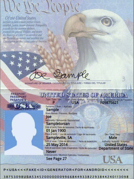 美国护照与中国护照为同一人声明模板样本