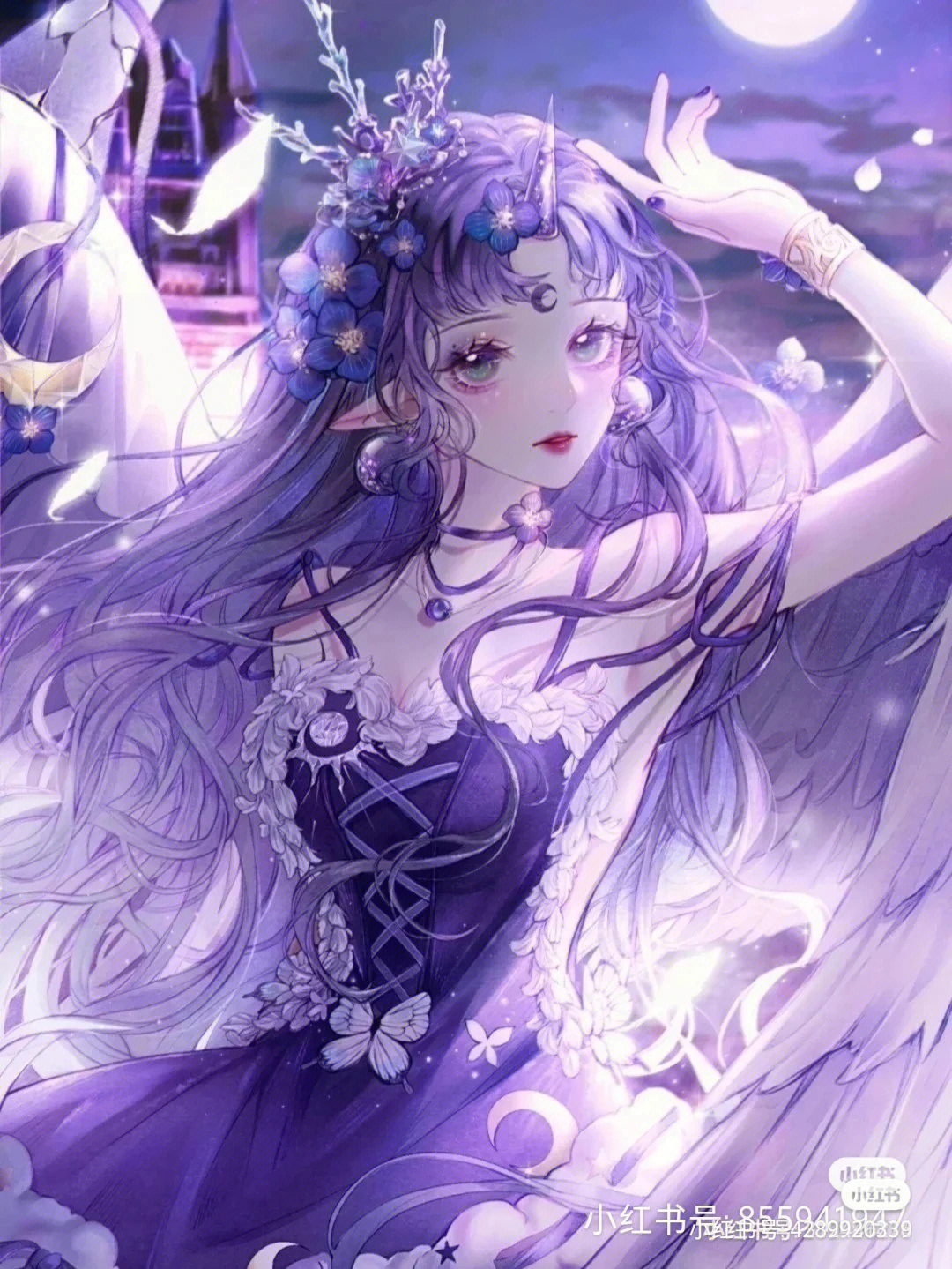 紫色独角兽少女
