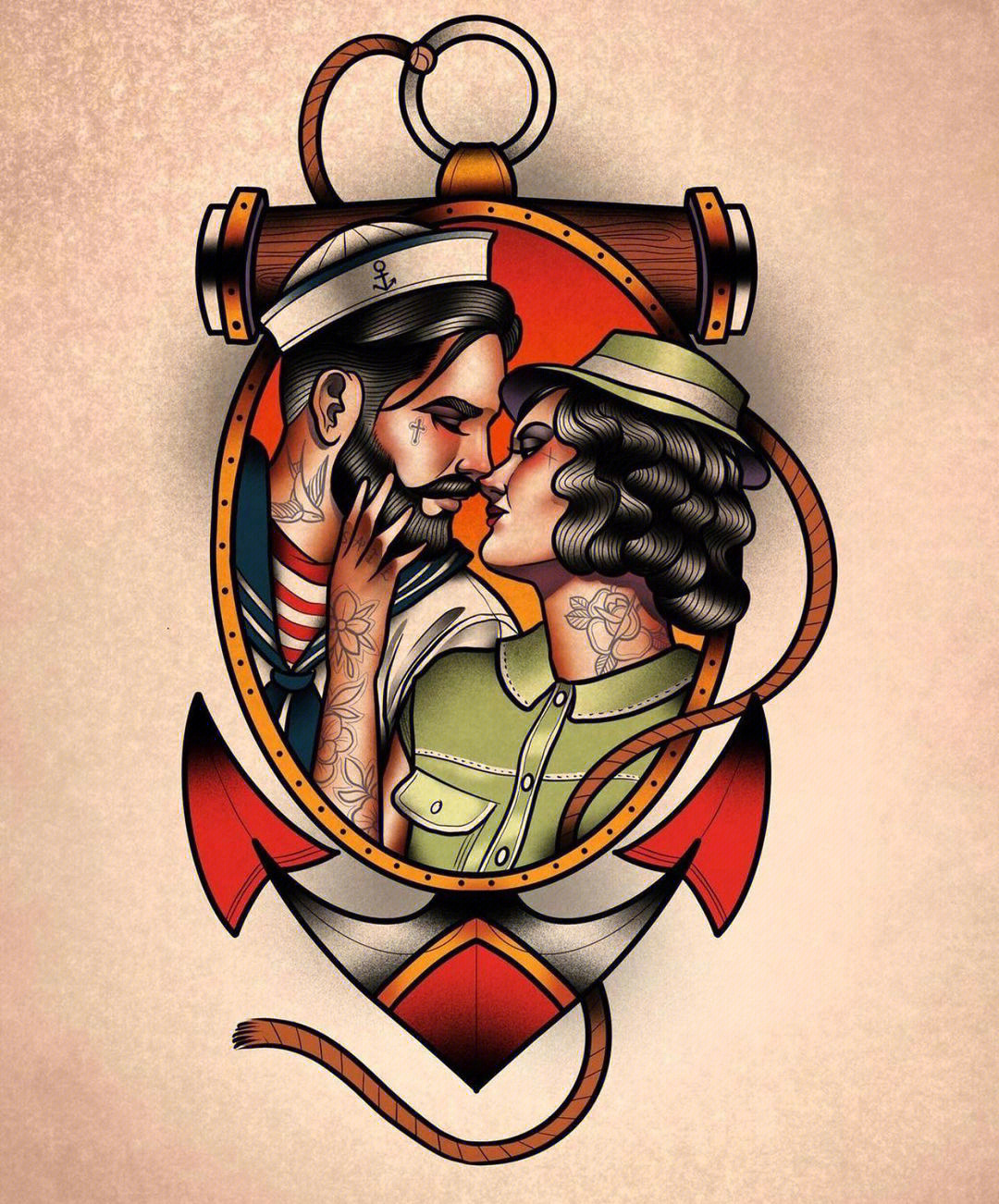 tattoo#oldschooltattoo#oldschool纹身#刺青#纹身手稿废享