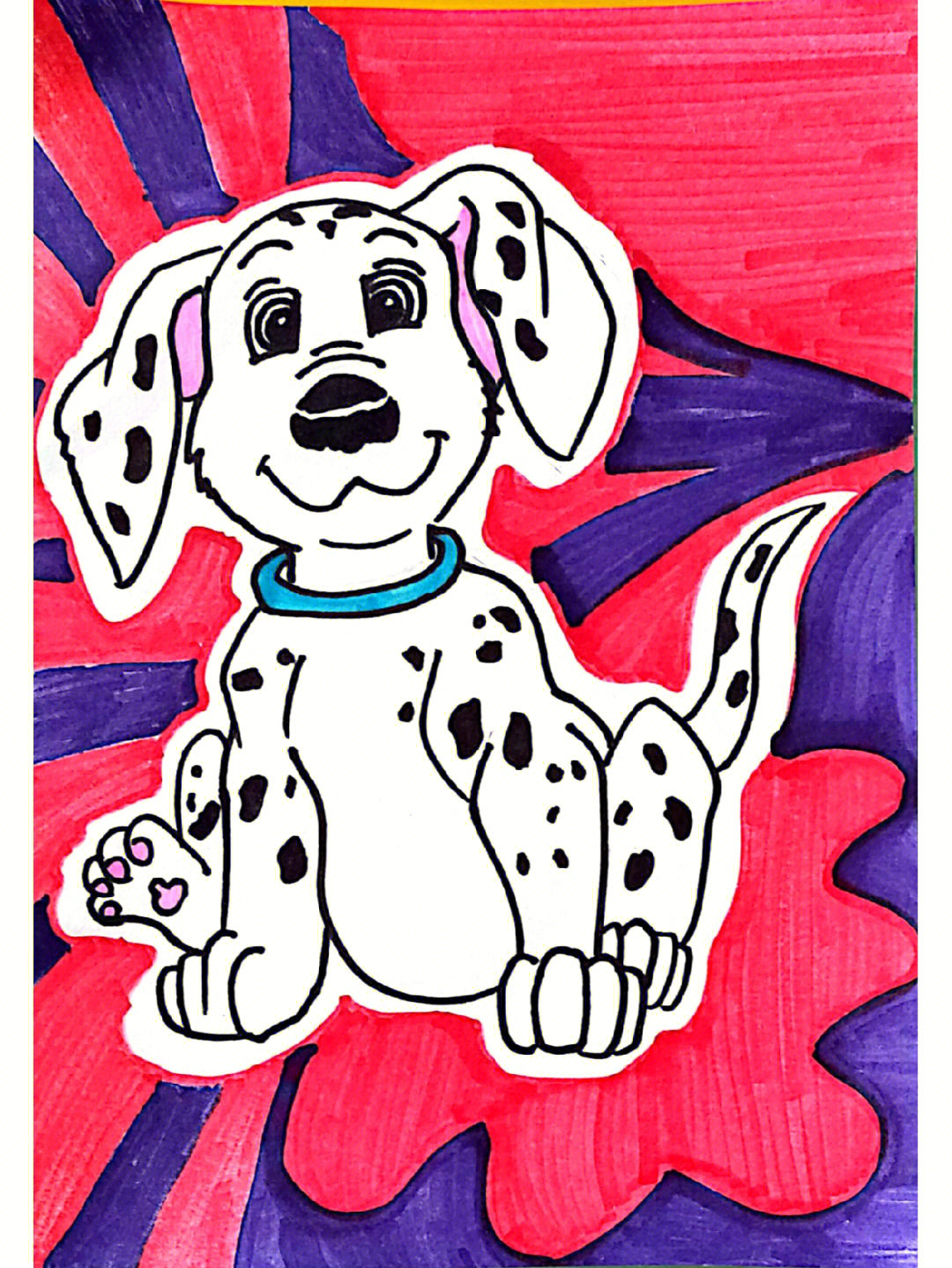 儿童画法斑点狗图片