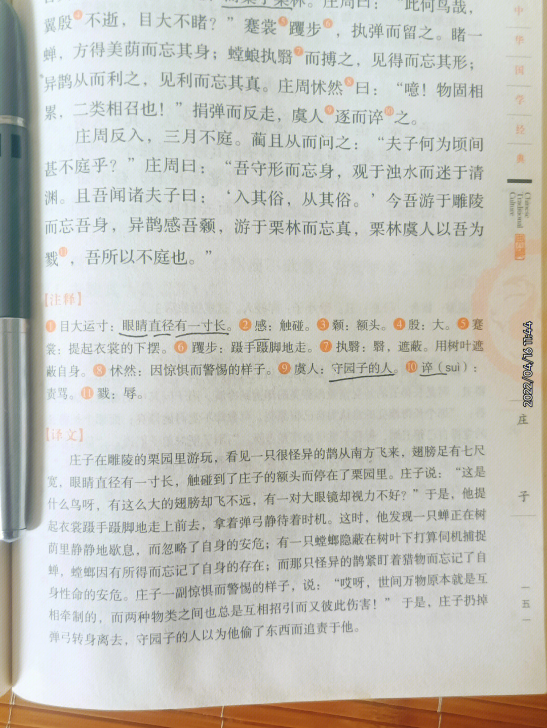 螳螂捕蝉文言文原文图片