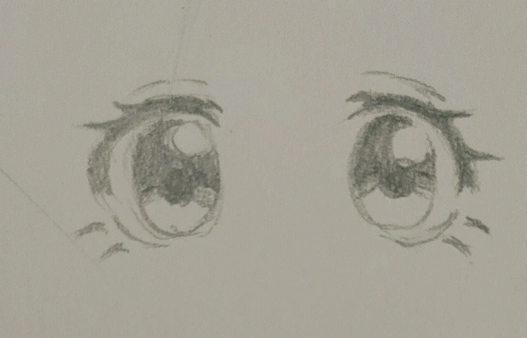 铅笔画动漫眼睛简单图片
