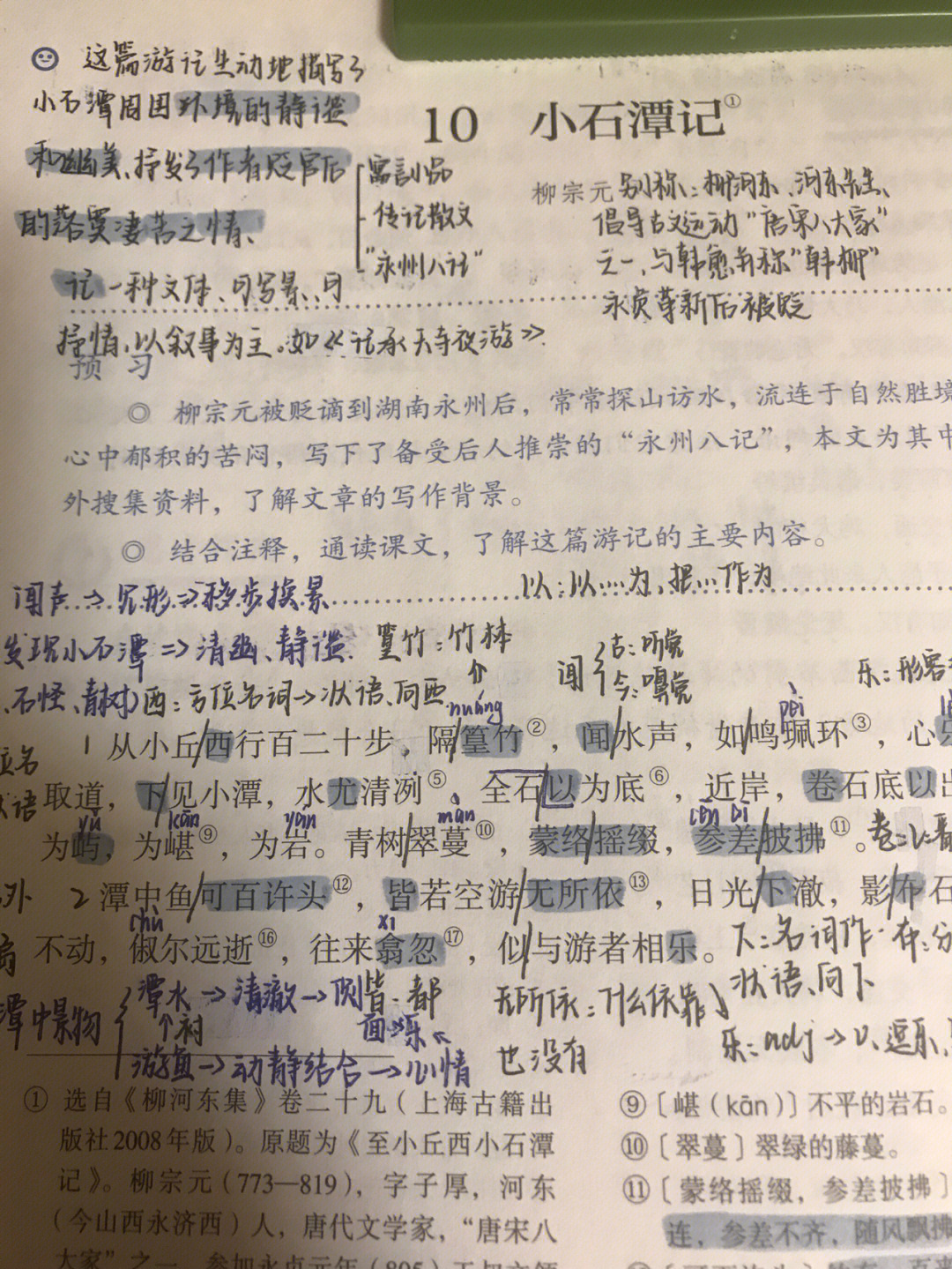 小石潭记手抄报简单图片