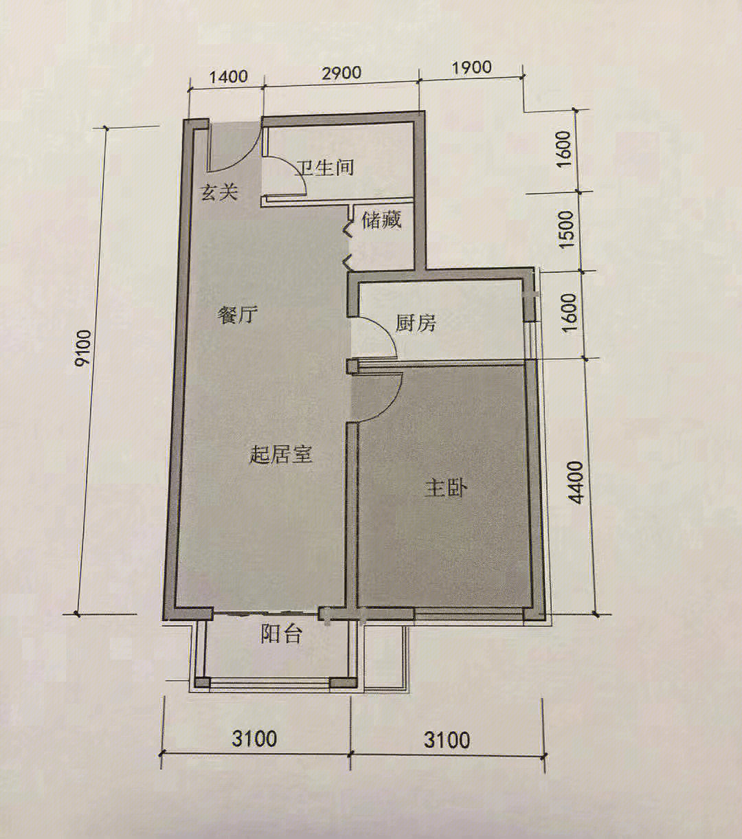 安置房60平方户型图图片