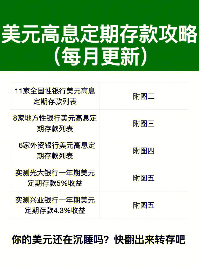 nra美元定期存单 小红书