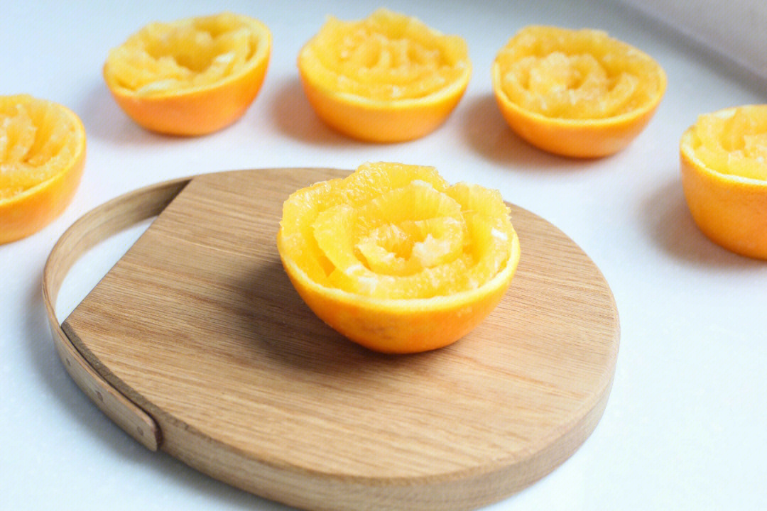 送你一朵橙子花水果摆盘