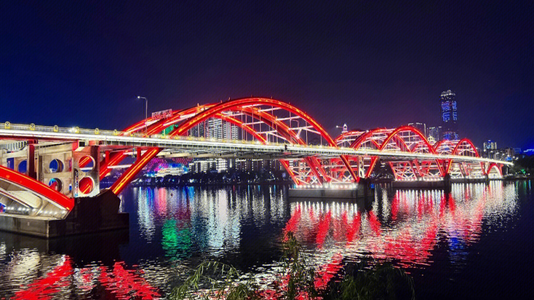 柳州夜景最美文惠桥散步好去处